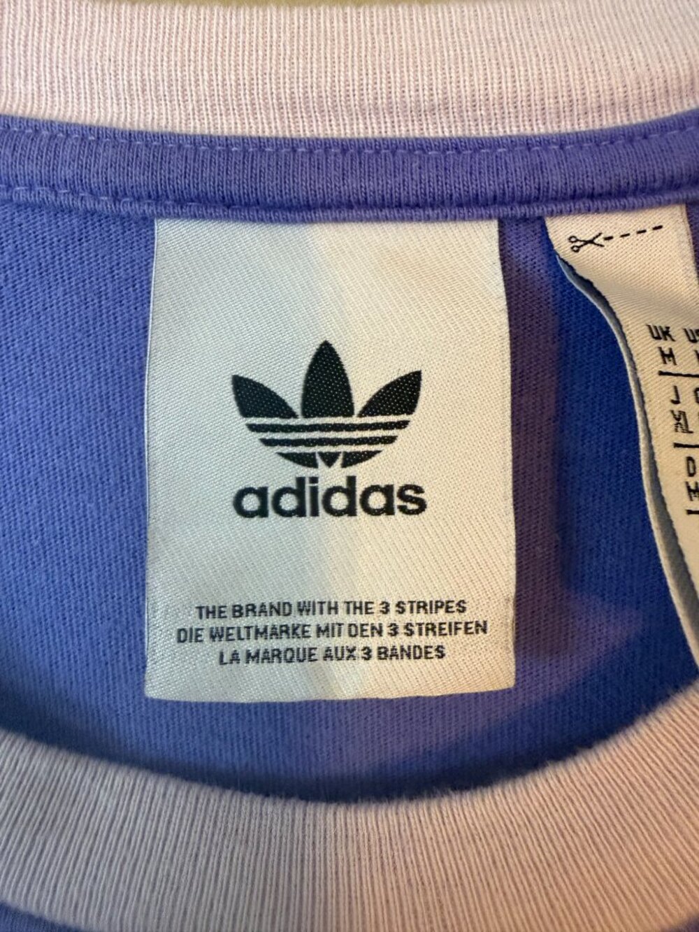 Adidas Originals Men's Purple 3-Stripe Ringer T-Shirt Medium - Picture 4 of 5